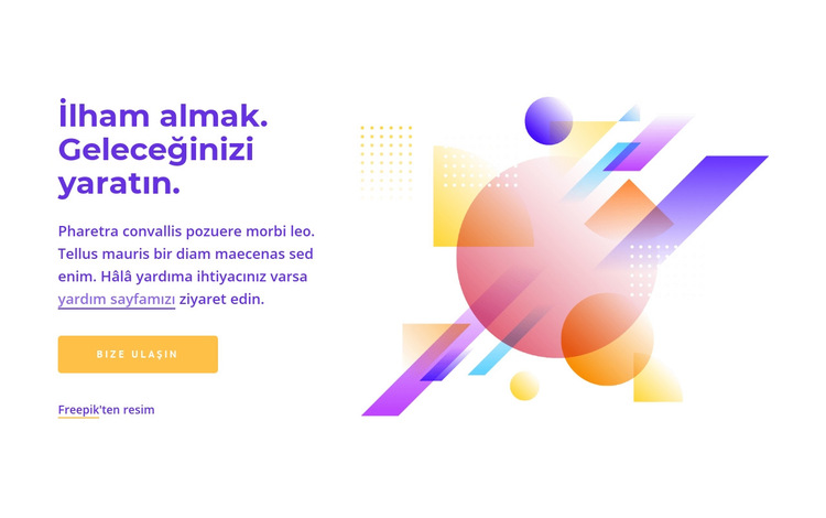 Geleceğinizi yaratın Web Sitesi Şablonu