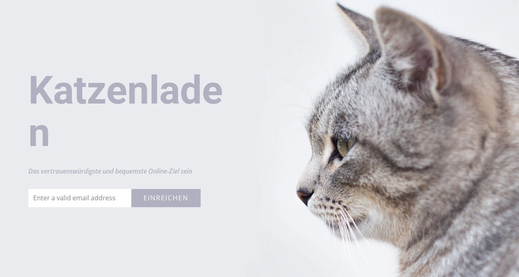 Katzenladen Website-Vorlage