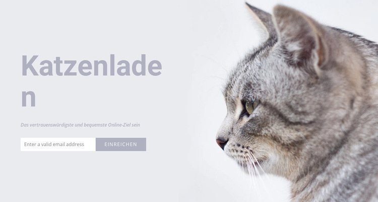 Katzenladen Landing Page