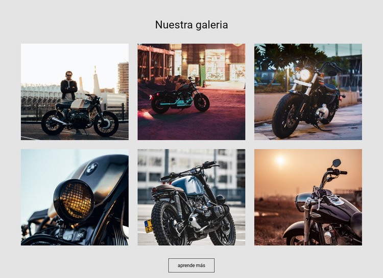 Colección de motos deportivas Creador de sitios web HTML