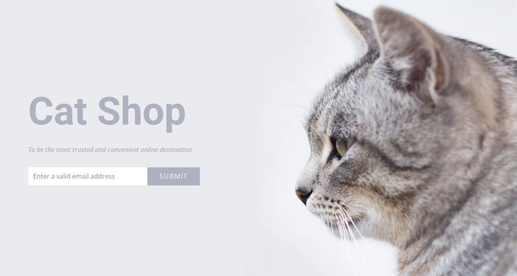 Cat shop One Page Template