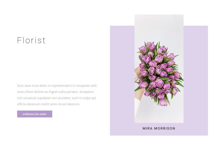 Professioneller Florist Landing Page