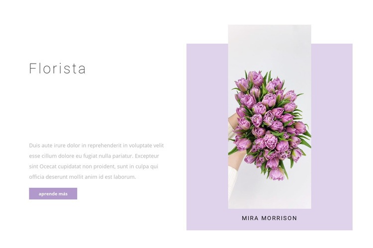 Floristería profesional Maqueta de sitio web