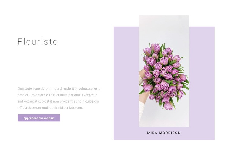 Fleuriste professionnel Créateur de site Web HTML
