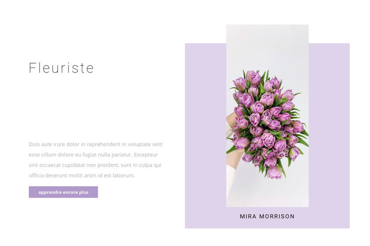 Fleuriste professionnel Modèle HTML