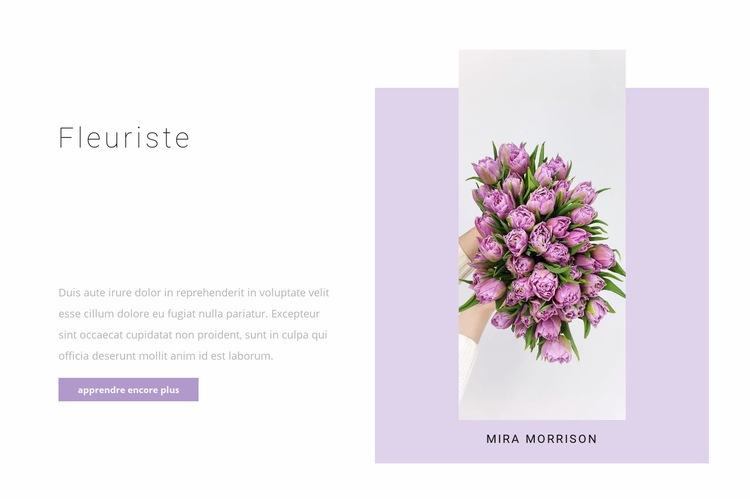 Fleuriste professionnel Modèle d'une page