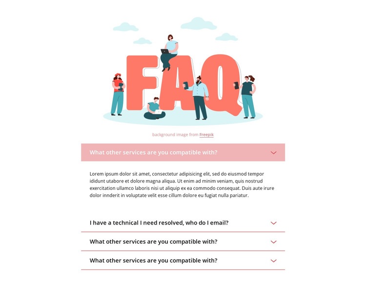 Questions and quick answers Homepage Design