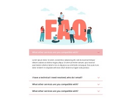 Questions and quick answers - Html Code Example by Nicepage