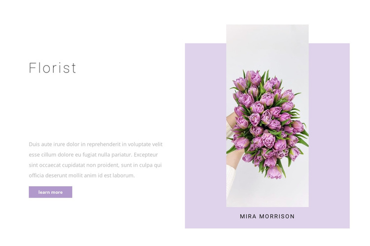 Professional florist Joomla Page Builder