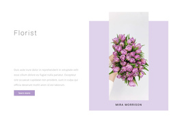 Professional Florist - Best One Page Template