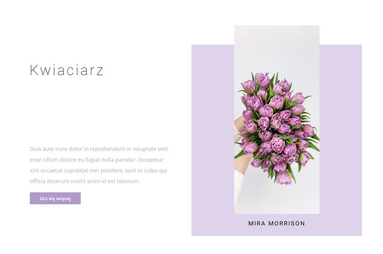 Profesjonalna kwiaciarnia Kreator witryn internetowych HTML