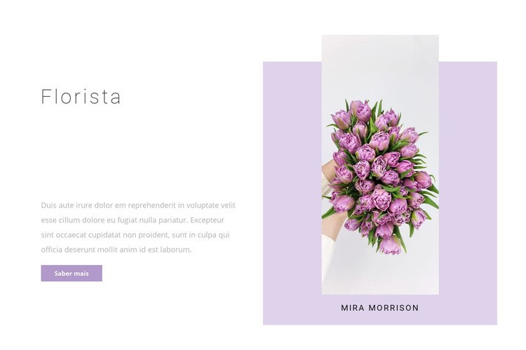 Florista profissional Modelo HTML5