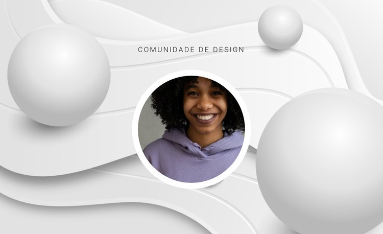 Comunidade de design Modelo de uma página