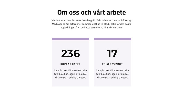 Resultatet av vårt arbete Hemsidedesign