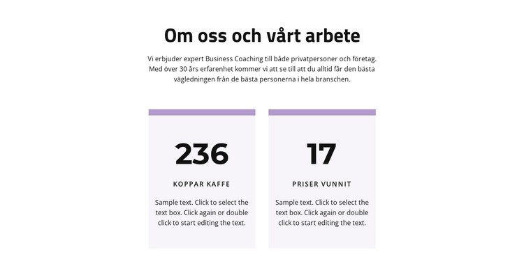 Resultatet av vårt arbete Mall