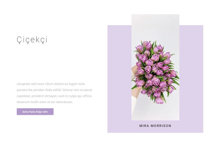 Profesyonel çiçekçi Html Web Sitesi Oluşturucu