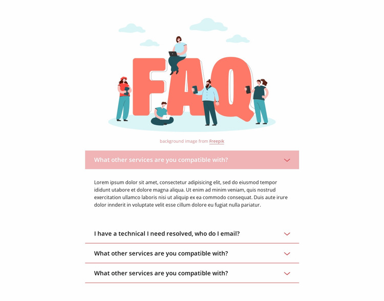 Questions and quick answers Website Mockup