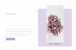 Professional Florist - Customizable Professional Landing Page