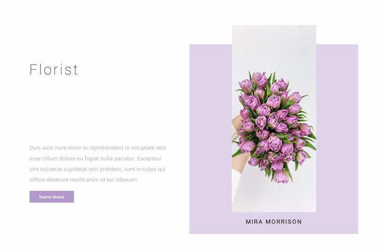 Professional florist Landing Page