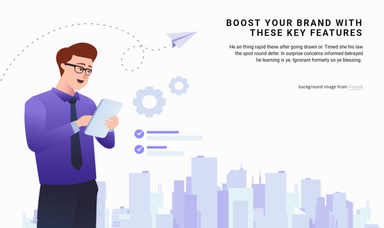Planning and investment Landing Page