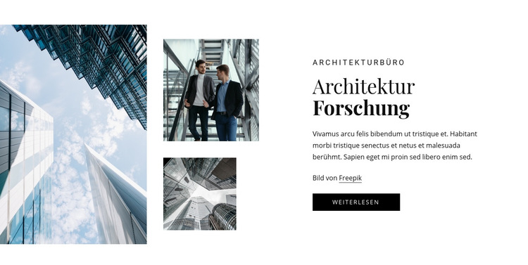 Architekturforschung Website-Vorlage