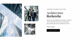 Recherche Architecturale - Modèle Professionnel Personnalisable D'Une Page