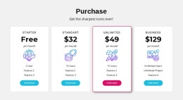 Pricing plan design - Html Code Example by Nicepage