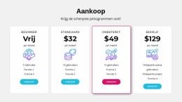 Prijsplan Ontwerp - Responsieve HTML5-Sjabloon