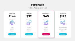 Pricing Plan Design - One Page Template Inspiration