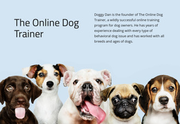 Online Dog Trainer - Responsive One Page Template