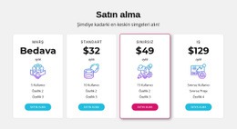 Fiyatlandırma Planı Tasarımı - Tek Sayfalık Şablon Ilhamı