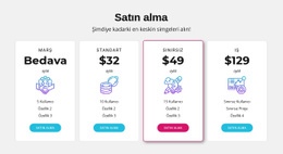 Fiyatlandırma Planı Tasarımı Unbounce Iniş