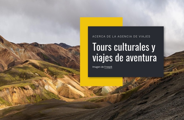 Tours culturales Maqueta de sitio web