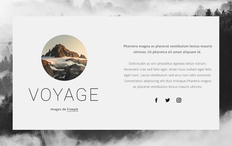 Voyages d'aventure Modèles de constructeur de sites Web