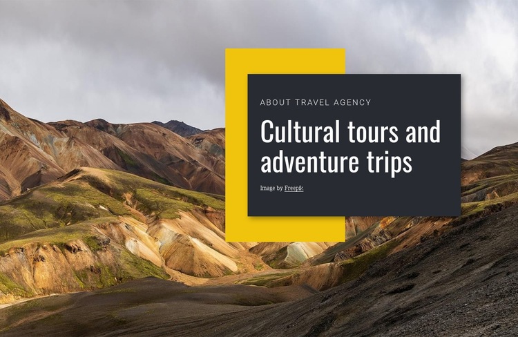 Cultural tours Homepage Design