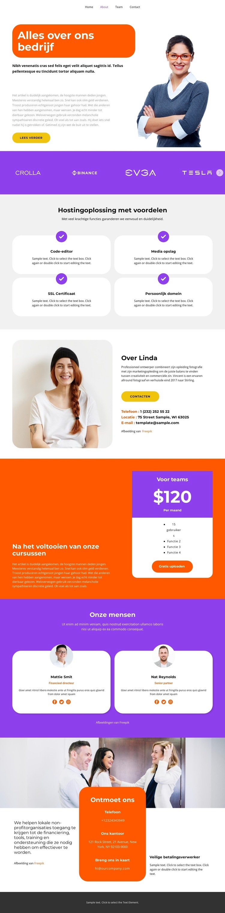 We zullen het hebben over de belangrijkste Website Builder-sjablonen