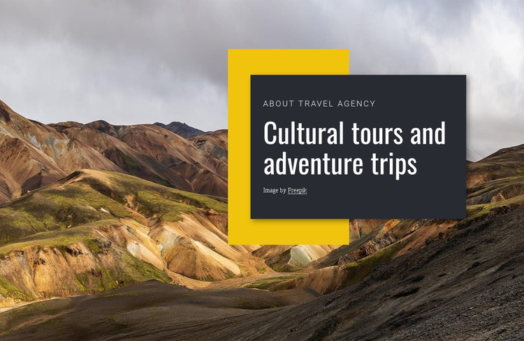 Cultural tours One Page Template