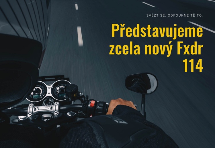 Moderní motocykl Šablona