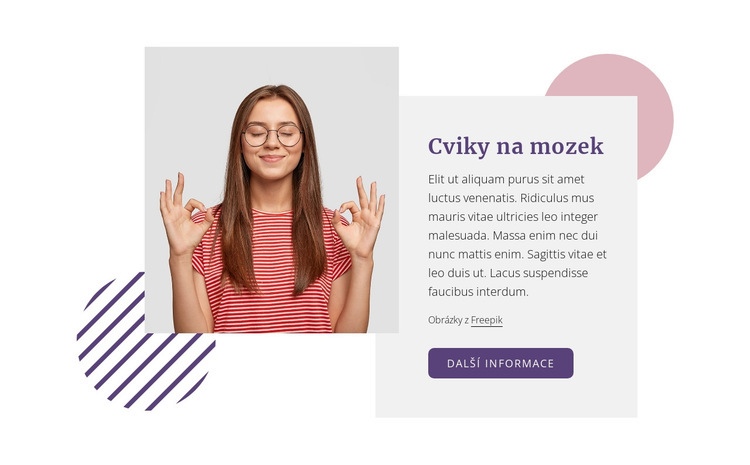 Cviky na mozek Šablona webové stránky