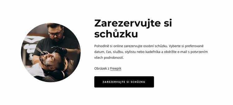 Objednejte si schůzku k holičovi Webový design