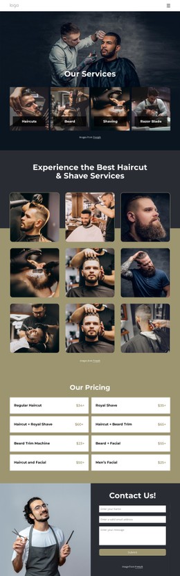 Best Haircut And Shave Services Responsive Site