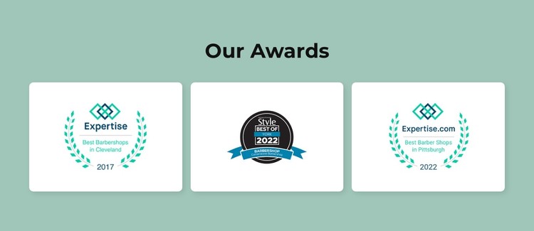 Barbershop awards CSS Template