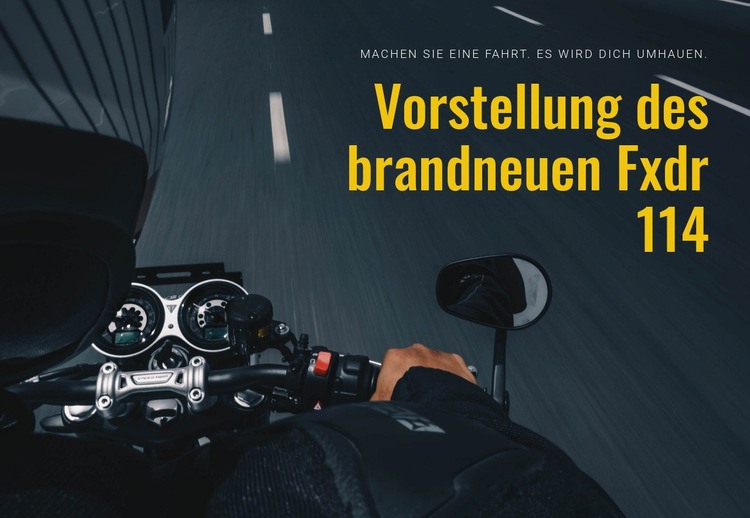 Modernes Motorradfahren Eine Seitenvorlage