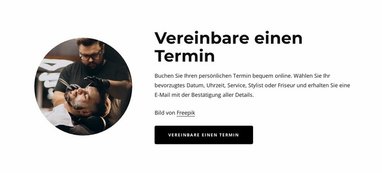 Vereinbaren Sie einen Friseurtermin HTML Website Builder