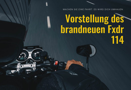 Modernes Motorradfahren – Fertiges Website-Design