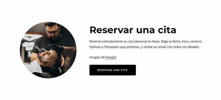 Reserve una cita para el peluquero Creador de sitios web HTML