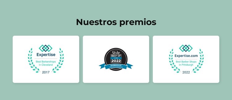 Premios de barbería Diseño de páginas web