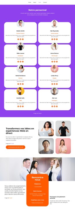 Cela Fait Partie De Notre Personnel Modèle De Site Web CSS Gratuit