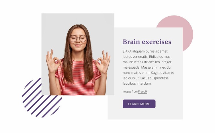 Brain exercises Homepage Design