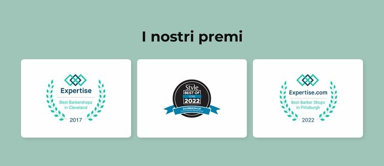 Premi da barbiere Progettazione di siti web